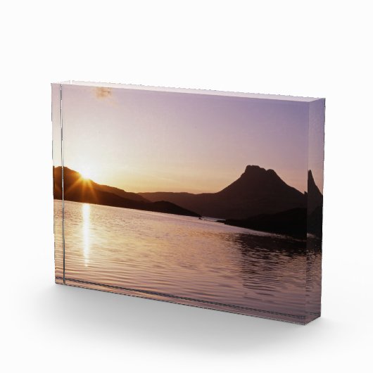 Stac Pollaidh sunset Scotland Fotoblokken (Rechts)