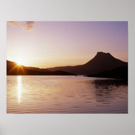 Stac Pollaidh sunset Scotland Poster