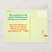 Stacaravan "We hebben verhuisd" Briefkaart (Achterkant)