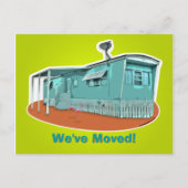 Stacaravan "We hebben verhuisd" Briefkaart (Voorkant)