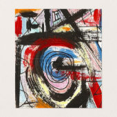 Staccato-Abstracte kunstborstels Visitekaartje (Buitenkant ongevouwen)