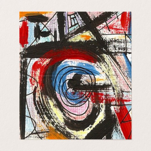 Staccato-Abstracte kunstborstels Visitekaartje (Buitenkant ongevouwen)