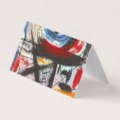 Staccato-Abstracte kunstborstels Visitekaartje (Achterkant)