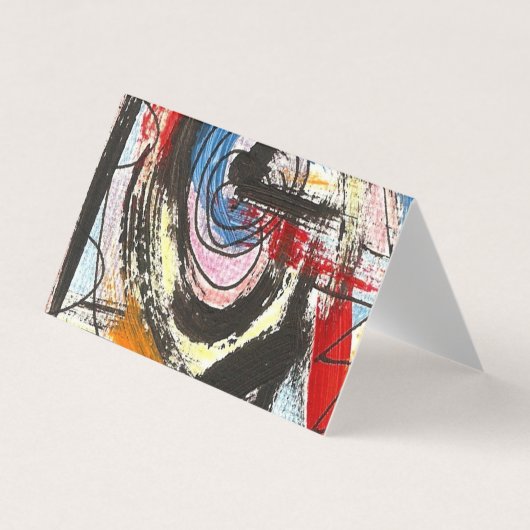 Staccato-Abstracte kunstborstels Visitekaartje (Voorkant)