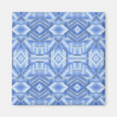 Staccato Blau Abstracte Zachte Pastel Kunst Magneet (Voorkant)