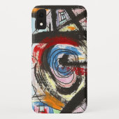 Staccato-Hand gekleurde moderne kunst Case-Mate iPhone Case (Achterkant)