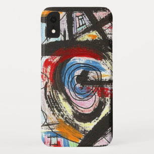 Staccato-Hand gekleurde moderne kunst Case-Mate iPhone Case