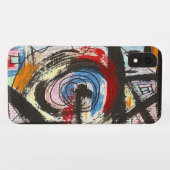 Staccato-Hand gekleurde moderne kunst Case-Mate iPhone Case (Achterkant (horizontaal))
