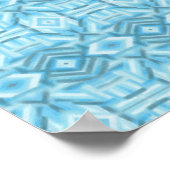 Staccato Lichtblauwe Abstracte Zachte Pastel Kunst Poster (Hoek)