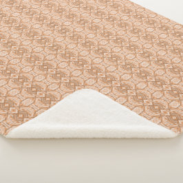 Staccato Oranje Abstract Zachte Pastel Kunst Sherpa Deken