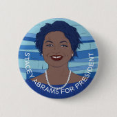 Stacey Abrams 2020 Ronde Button 5,7 Cm (Voorkant)