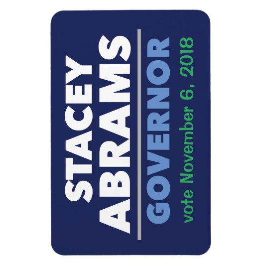 Stacey Abrams Gouverneur van de auto magneet met d (Verticaal)