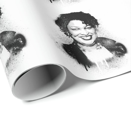 Stacey Abrams Graffiti Kunst Cadeaupapier (Rol Hoek)