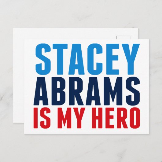 Stacey Abrams is My Hero Briefkaart (Voorkant / Achterkant)