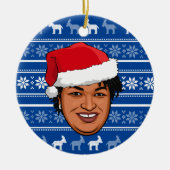 STACEY ABRAMS Kerstmis Keramisch Ornament (Voorkant)