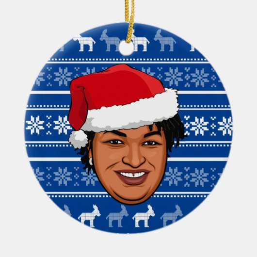 STACEY ABRAMS Kerstmis Keramisch Ornament (Voorkant)