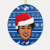 STACEY ABRAMS Kerstmis Keramisch Ornament (Links)