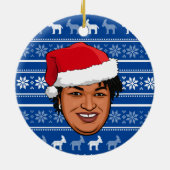 STACEY ABRAMS Kerstmis Keramisch Ornament (Achterkant)