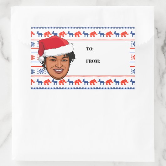 STACEY ABRAMS Kerstmis Rechthoekige Sticker (Tas)