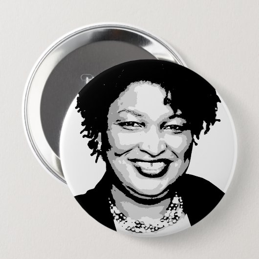 Stacey Abrams Ronde Button 4,0 Cm (Voorkant /achterkant)