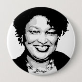 Stacey Abrams Ronde Button 4,0 Cm (Voorkant)