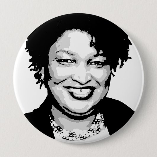 Stacey Abrams Ronde Button 4,0 Cm (Voorkant)