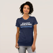 Stacey Abrams supporter t-shirt - is klein, groot  (Voorkant volledig)