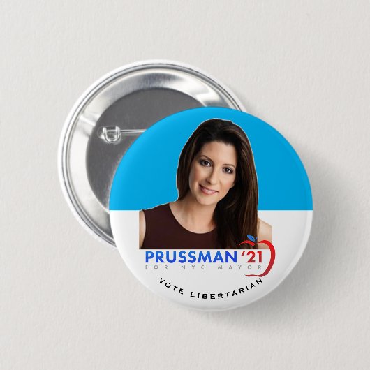 Stacey Prussman NYC Mayor 2021 Ronde Button 5,7 Cm (Voorkant /achterkant)