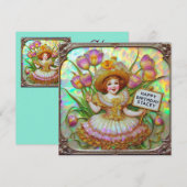 STACEY ~ Verjaardag Kaart ~ Sweet Bloemenmeisje ~ (Voorkant / Achterkant)