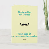 Stache Away Feestdagen Kaart (Achterkant)