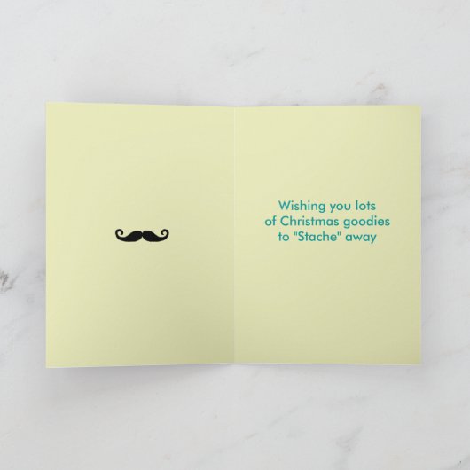 Stache Away Feestdagen Kaart (Binnen)