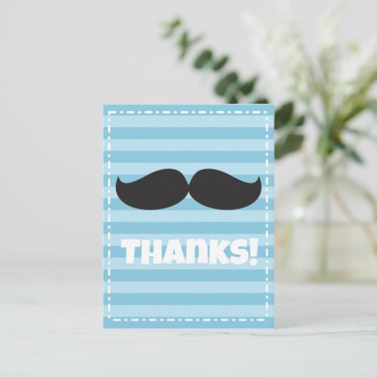 Stache Blue Briefkaart (Staand voorkant)