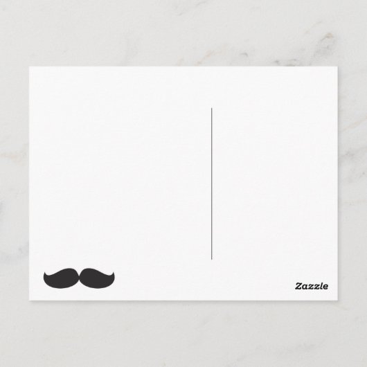 Stache Blue Briefkaart (Achterkant)
