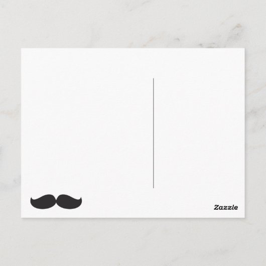 Stache Pink Briefkaart (Achterkant)