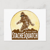 'STACHE SQUATCH The Lesser Cryptid - Funny Bigfoot Briefkaart (Voorkant)