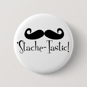 'Stache-Tastic Ronde Button 5,7 Cm