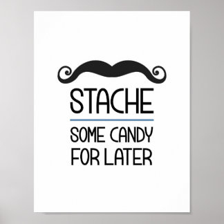 Stache wat Snoep voor het recentere Teken van de P Poster
