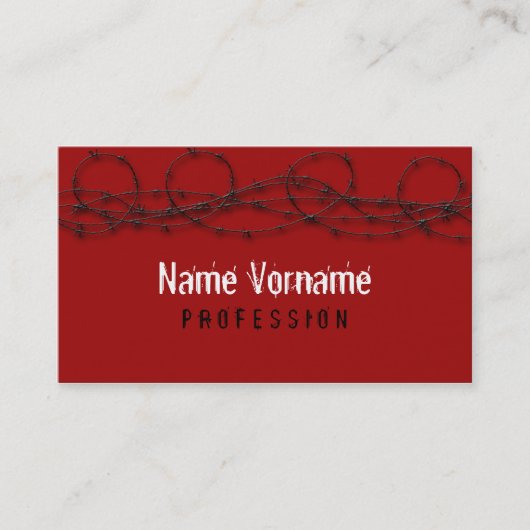 stacheldraht visitekaartje (Voorkant)
