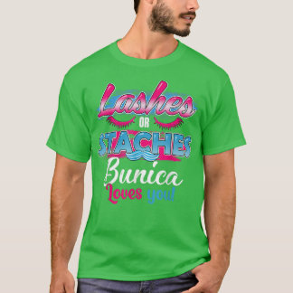 Staches of Lashes Bunica houdt van je beste gender T-shirt
