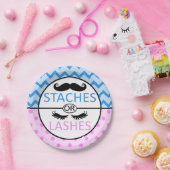 Staches of Lashes maken borden van partijpapier bl Papieren Bordje (Feest)
