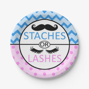 Staches of Lashes maken borden van partijpapier bl Papieren Bordje