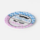 Staches of Lashes maken borden van partijpapier bl Papieren Bordje (Gekanteld)