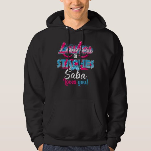 Staches of wimpers Saba houdt van je beste Geslach Hoodie (Voorkant)