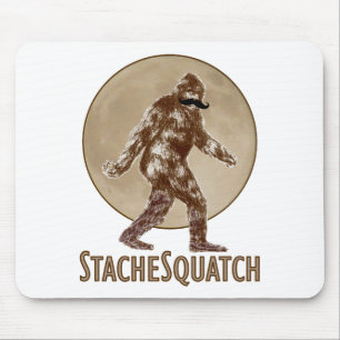 STACHESQUATCH I Mustache als je mijn vierkant hebt Muismat
