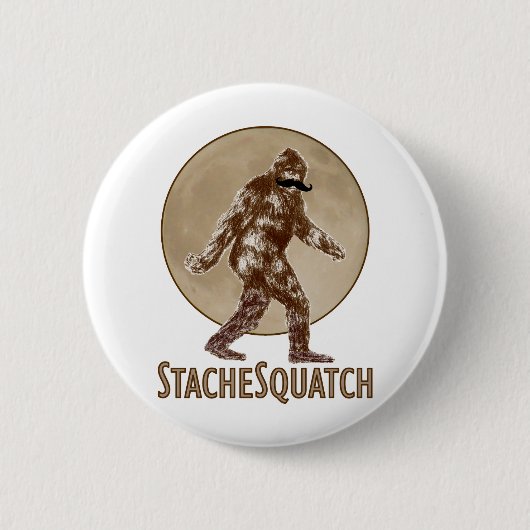 STACHESQUATCH I Mustache als je mijn vierkant hebt Ronde Button 5,7 Cm (Voorkant)