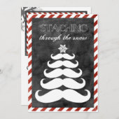 'Staching door de Sneeuw, de Kerstkaart van de (Voorkant / Achterkant)