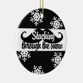 Staching door de sneeuw keramisch ornament (Rechts)