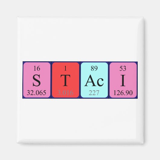 Staci periodieke tabelnaam magneet (Voorkant)