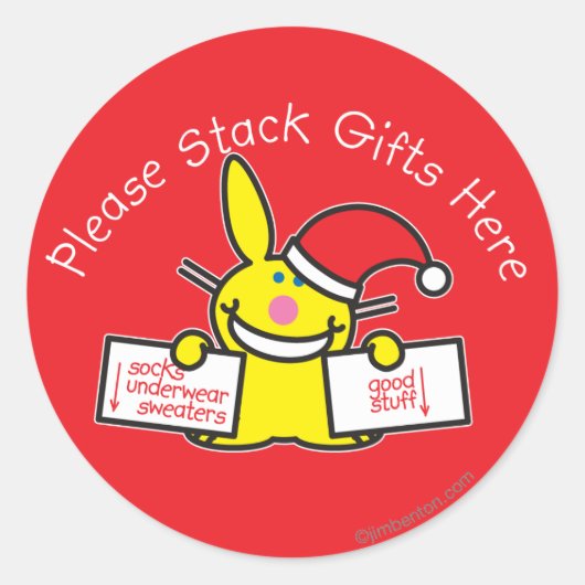 Stack Gifts hier Ronde Sticker (Voorkant)