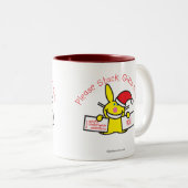 Stack Gifts hier Tweekleurige Koffiemok (Voorkant rechts)